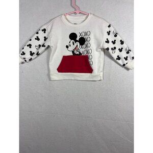 Disney Junior Mickey Mouse Toddler Sweatshirt 2T White & Red